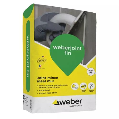 Photo de l'article WEBER Mortier pour joints carrelage WEBER joint fin