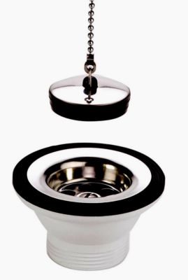 Photo de l'article NICOLL Bonde  bouchon sans trop plein pour vier inox