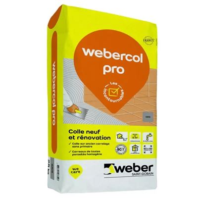 Photo de l'article WEBER Mortier-colle  adhrence amliore pour carrelage 