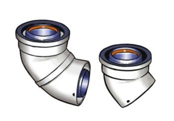 Photo de l'article UBBINK Coude 80/125 ALU/PVC CONCENTRIQUE