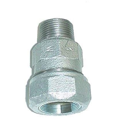 Photo de l'article VIRFOLLET Raccord fonte galva droit  serrage mle/femelle