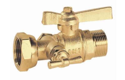 Photo de l'article SFERACO Vanne  sphre laiton 643 Mle  crou tournant avec purge - Passage intgral