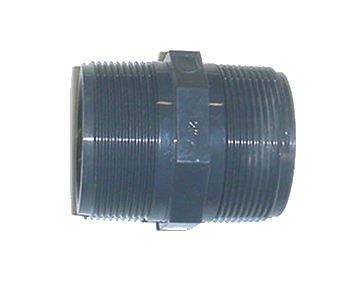 Photo de l'article Sanitaire-distribution Mamelon double filet PVC  pression Droite / Gauche - Mle  visser / Mle  visser.