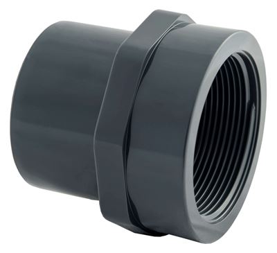 Photo de l'article Sanitaire-distribution Embout  PVC pression Taraud - Mle  coller / Femelle  coller / Femelle  visser.