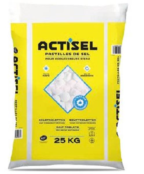 Photo de l'article SALINS DU MIDI Pastilles de sel pour adoucisseur d''eau et dnitrateur d''eau - ACTISEL - Fabrication Franaise