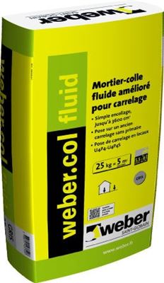 Photo de l'article WEBER Mortier - colle pour carrelage (C2 ) - WEBER COLLE FLUIDE
