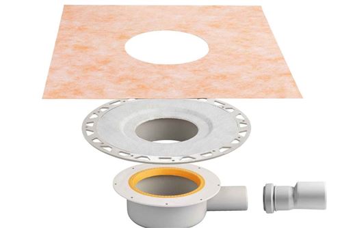 Photo de l'article SCHLUTER Kit d''vacuation pour douche  l''italienne, sortie horizontale KERDI DRAIN