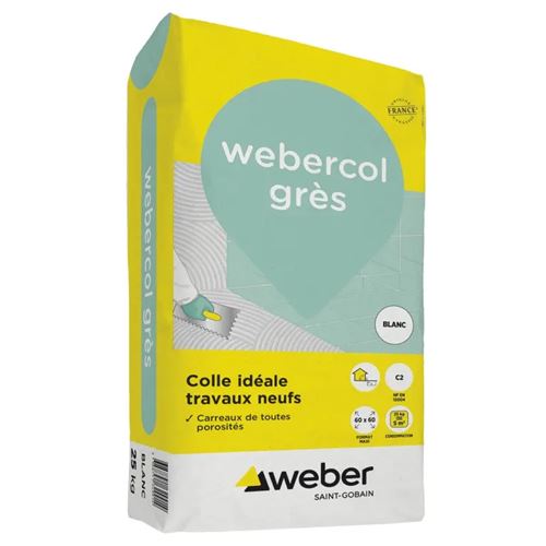 Photo de l'article WEBER Mortier - colle  adhrence (C2) -  WEBER  COLLE GRES