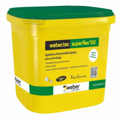 Photo de l'article WEBER Mortier d''tanchit sous carrelage WEBER.TEC SUPERFLEX D2