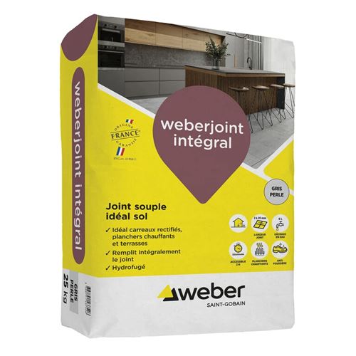 Photo de l'article WEBER Mortier pour joints de carrelage WEBER JOINT INTEGRAL
