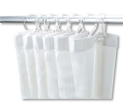 Photo de l'article DELABIE Rideau douche en PVC blanc