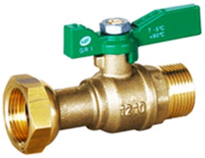 Photo de l'article SFERACO Vanne  sphre laiton PN20  crou tournant - M.F. - Manette laiton 2/3 1/3 en 1/2