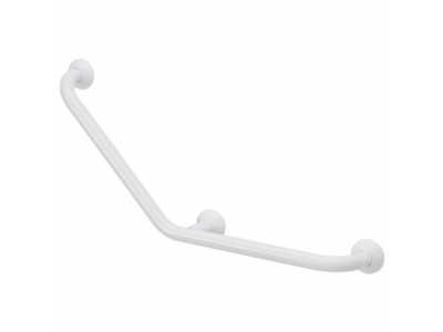 Photo de l'article PELLET Barre d''appui coude 135, 400 x 400 mm, Aluminium Epoxy Blanc, 3 PF