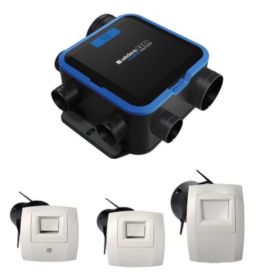 Photo de l'article ALDES VMC hygror�glable EasyHome Hygro Compact Premium MW + bouches BAHIA Curve Elec