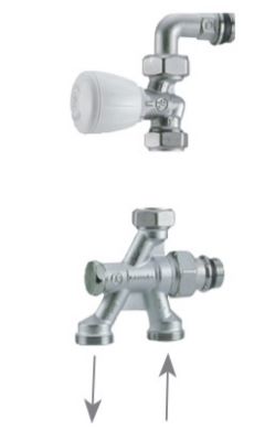 Photo de l'article GIACOMINI Robinet monotube  4 voies rnovation