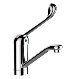 Photo de l'article PRESTO Mitigeur d''vier hospitalier  bec orientable SANIFIRST