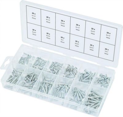 Photo de l'article KS TOOLS Assortiment de vis auto-taraudeuses mtal et bois