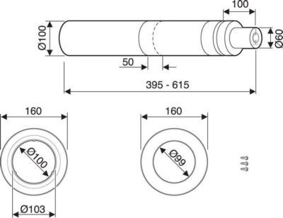 Photo de l'article ELM LEBLANC AZ422 Terminal Vertical Noir 60/100 
