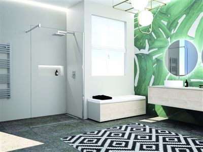 Photo de l'article Sanitaire-distribution Paroi fixe pour douche  l''italienne 