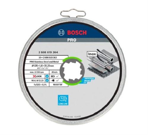 Photo de l'article BOSCH ROBERT (OUTILLAGE) Disque � tron�onner agglom�r� PRO Stainless m�tal / inox
