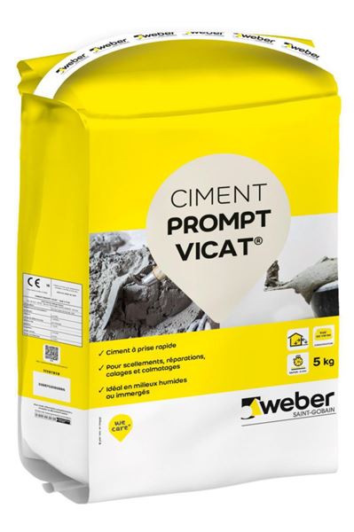 Photo de l'article WEBER WEBER CIMENT PROMPT VICAT - SAC DE 5KGS     