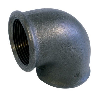 Photo de l'article Sanitaire-distribution Coude  90 petit rayon Femelle-Femelle N90 Fonte Noire