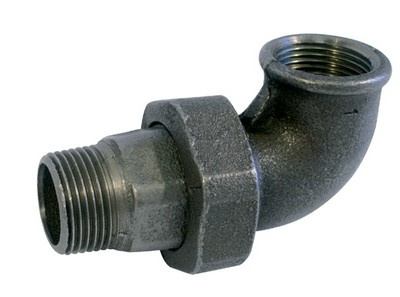 Photo de l'article Sanitaire-distribution Coude union 90 fonte noire MF