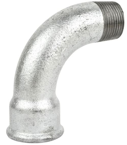 Photo de l'article Sanitaire-distribution Coude 90 grand rayon fonte galva MF