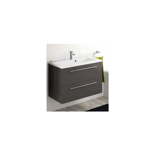 Photo de l'article DOMAO - ECOWATER Meuble bas pour simple vasque 2 tiroirs 118 cm DOMAO 100