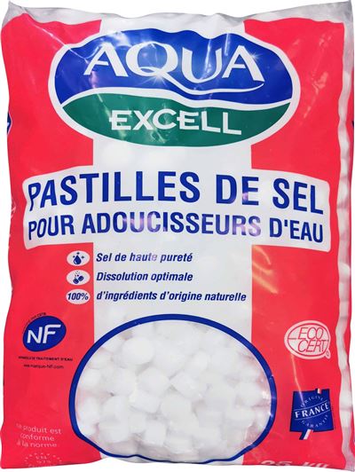 Photo de l'article SALINS DU MIDI Pastilles de sel pour adoucisseur d''eau AQUA EXCELL