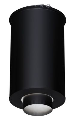 Photo de l'article POUJOULAT Elment droit de finition plafond inox/galva Noir pour pole  bois