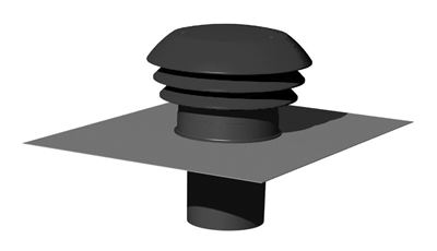 Photo de l'article THERMOR Entre / Sortie d''air toiture gris  160 mm