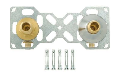 Photo de l'article RIQUIER Platine double robinetterie murale