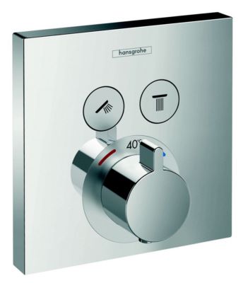 Photo de l'article HANSGROHE Set de finition pour mitigeur thermostatique ShowerSelect E - 2 fonctions