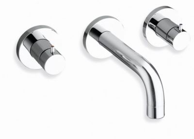 Photo de l'article ONDYNA Mlangeur lavabo TRIVERDE mural 3 trous