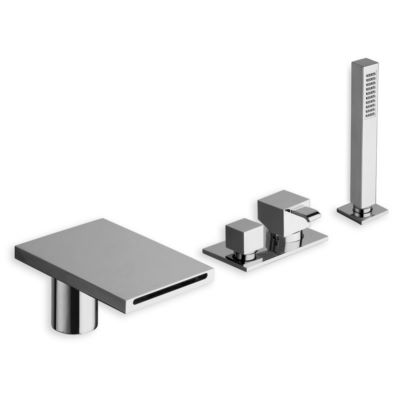 Photo de l'article ONDYNA Mitigeur bain-douche sur gorge QUADRI complet avec douchette