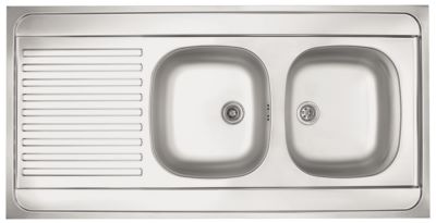 Photo de l'article FRANKE Evier inox  poser 2 bacs 1 gouttoir