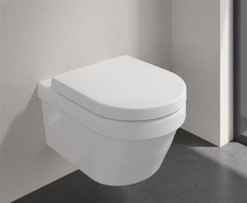 Photo de l'article VILLEROY ET BOCH Abattant Targa Architectura  BLANC avec frein de chute, d�clipsable