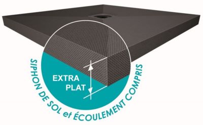 Photo de l'article LAZER Receveur  carreler  PANODUR SLIM extra plat 60 mm bonde comprise