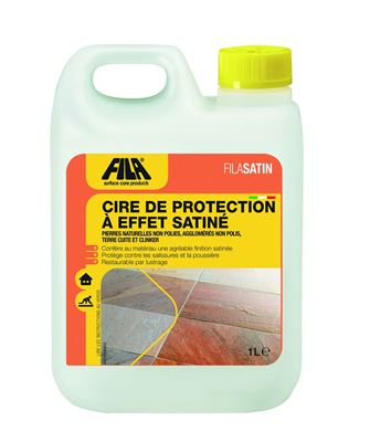Photo de l'article FILA Cire de protection satine FILASATIN - Auto-lustrante - Pour Pierres Naturelles et Terre Cuite