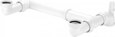 Photo de l'article NICOLL Tubulure de raccordement gain d''espace pour vier2 cuves