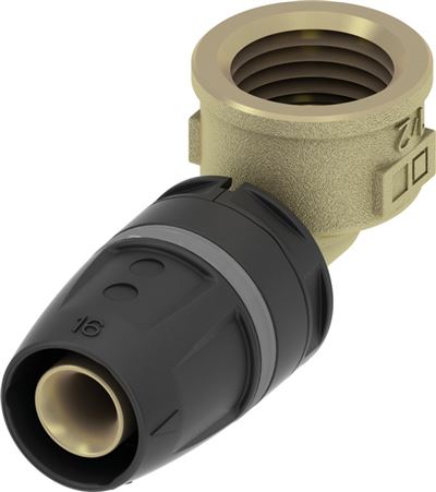 Photo de l'article TECE Coude femelle TECElogo-Push laiton