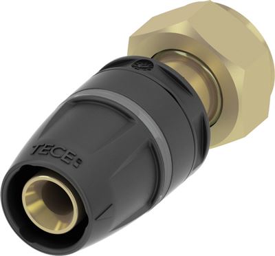Photo de l'article TECE Raccord  crou tournant TECElogo-Push  joint plat laiton