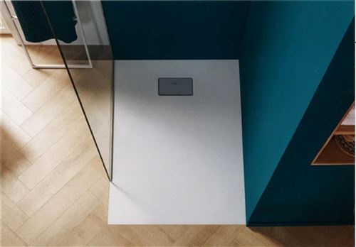 Photo de l'article DOMAO - ECOWATER Receveur rectangulaire cramique blanc zro ressaut DOMAO