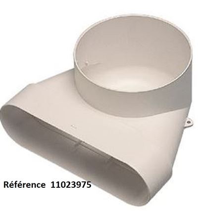 Photo de l'article ALDES Coude minigaine mixte vertical pour bouche ⌀ 80 mm /⌀ 125 mm