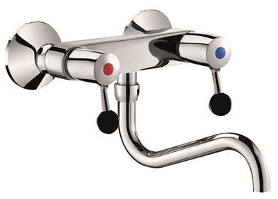 Photo de l'article DELABIE Ml. mural 60 l/min, bec orientable par-dessous 22 L.200