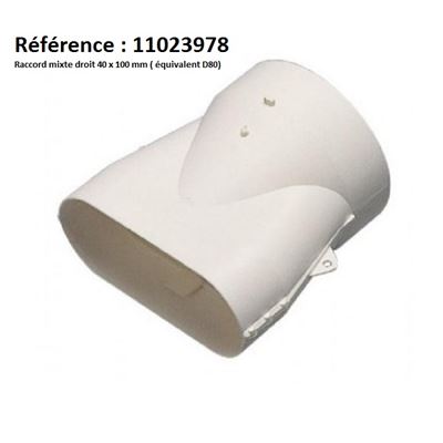 Photo de l'article ALDES Raccord mixte pour conduit ⌀ 80 mm /⌀ 125 mm