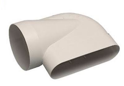 Photo de l'article ALDES Raccord coud blanc mixte horizontal pour conduit diamtre 125 mm