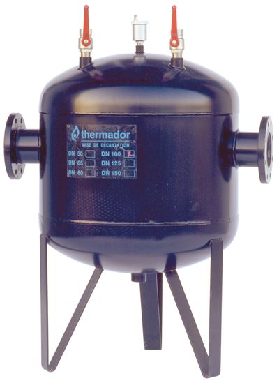 Photo de l'article THERMADOR POT DE DECANTATION DN  A BRIDE ACIER - NOIR - SUR PIEDS 