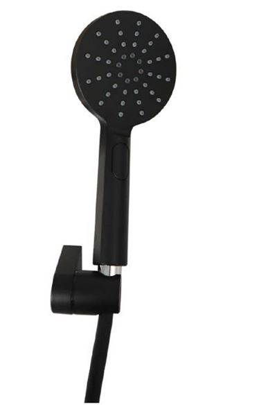 Photo de l'article DOMAO - ECOWATER Ensemble support douchette  main 3 jets noir